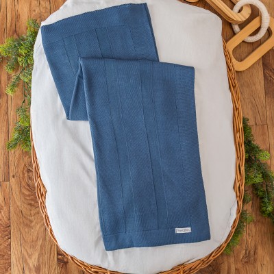  Saída de Maternidade Theodoro Liso - Azul Jeans e Bege